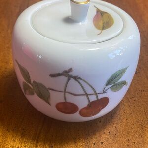 Royal Worcester Evesham Gold Sugar Bowl with Lid